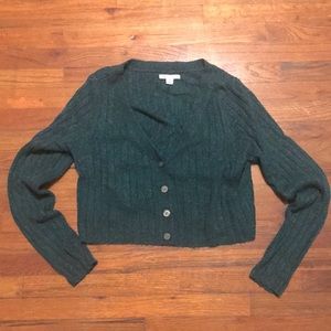 American Eagle Hunter Green Cashmere Crop Top